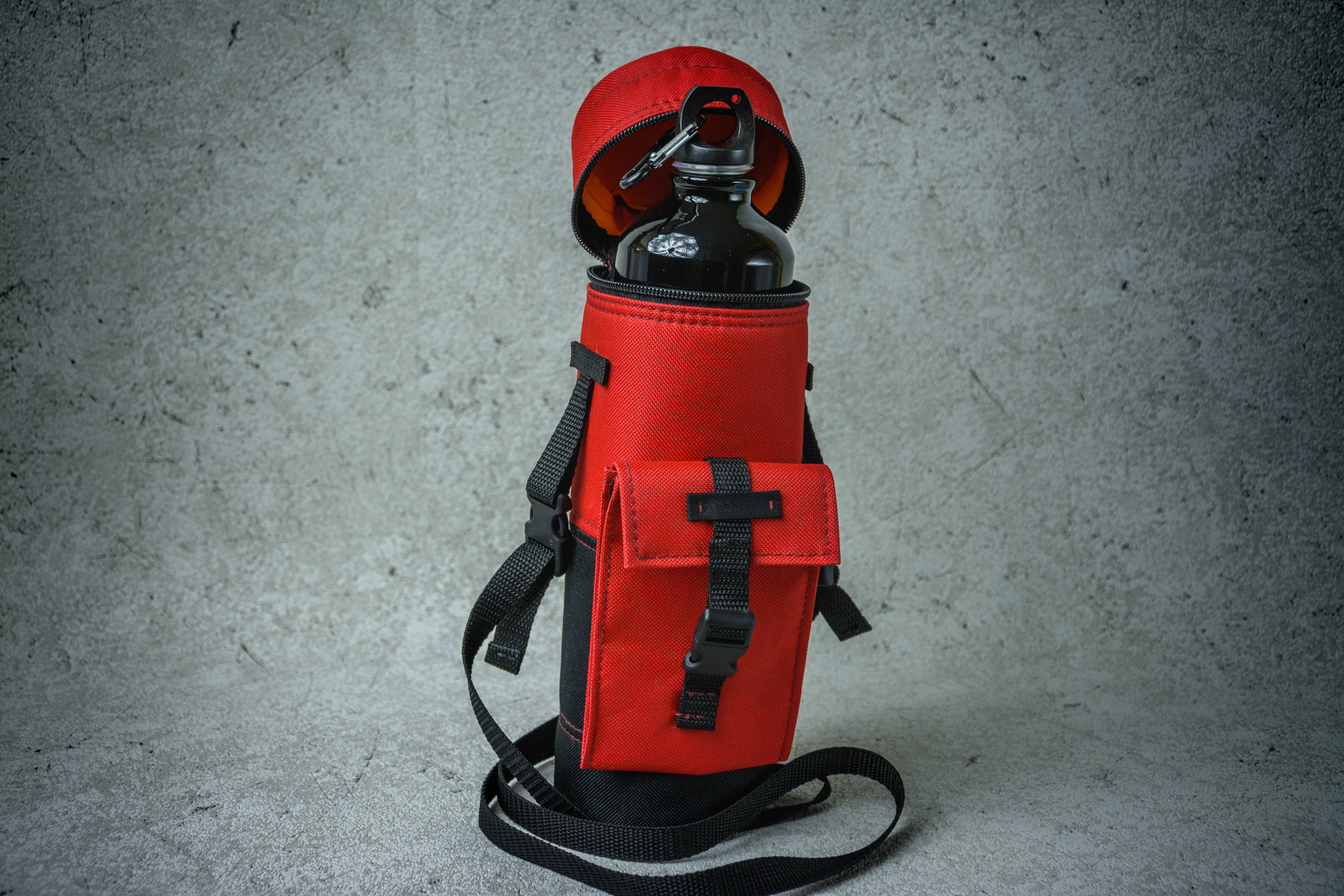 bottle bag and bottle red