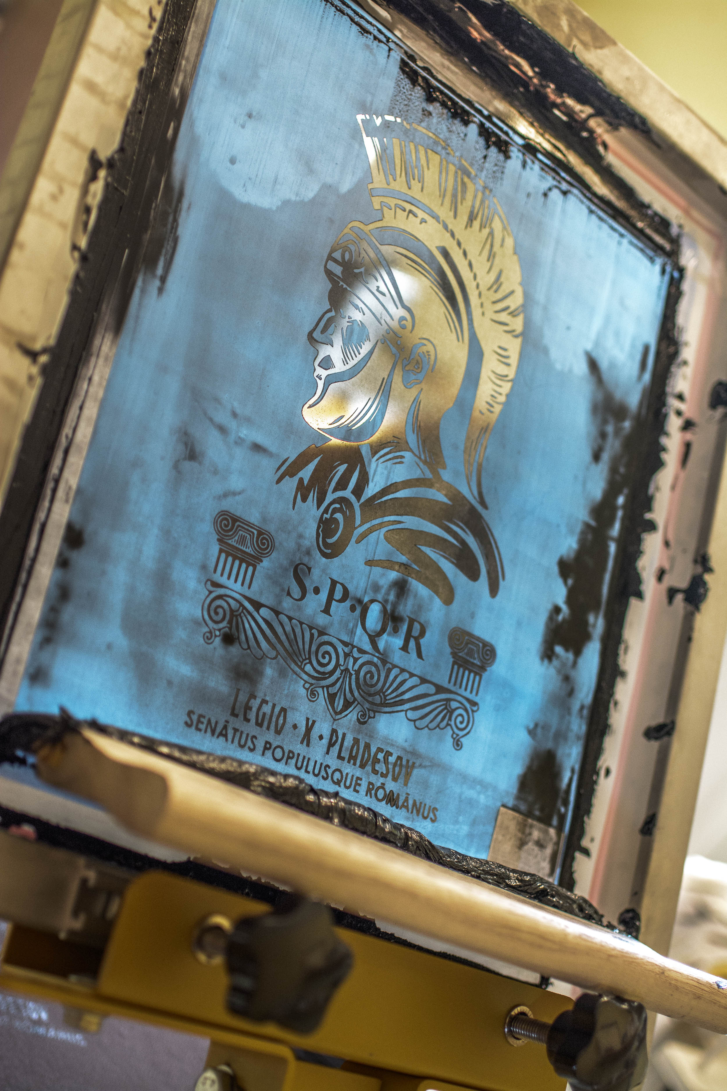 Arbeitsprozess Siebdruck