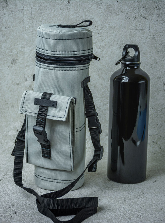 Tasche für Wasserflasche grau